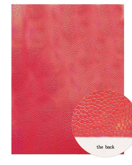 Shimmering Red Chunky Glitter Craft Fabric Sheets - A4 Size for DIY Projects