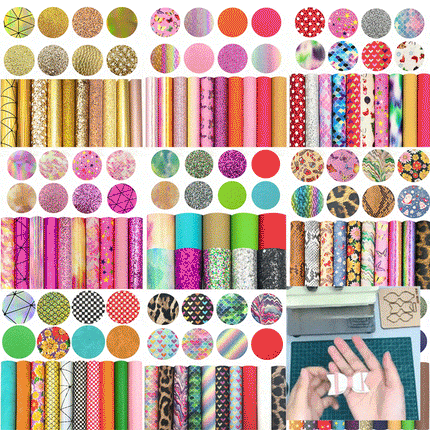 Chic Blossom Glitter Fabric Set: Luxe Materials for Stylish DIY Creations