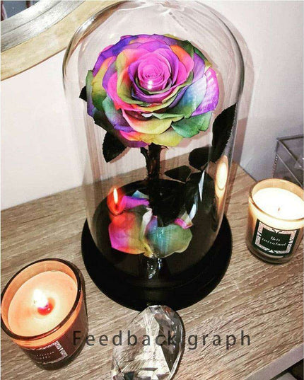 Eternal Elegance: Preserved Rose in Glass Dome - A Lasting Impression