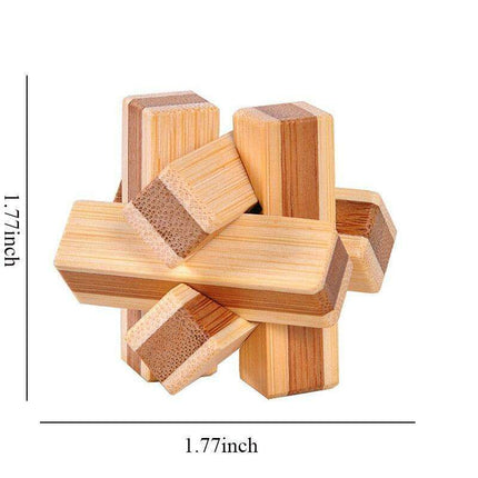Engaging Wooden Lu Ban Lock Puzzle: A Stimulating Brain Teaser for All Ages – Boost Cognitive Skills and Problem-Solving Abilities