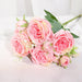 Elegant Pink Silk Peony Rose Bouquet for Wedding and Home Crafting