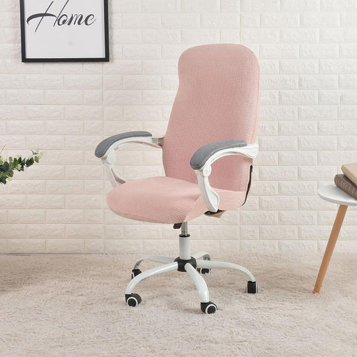 Cover for Computer Chair Water Resistant Jacquard Office Chair Slipcover Elastic for Home Armchair 1PC sillas de oficina-0-Très Elite-Pink-M-China-Très Elite