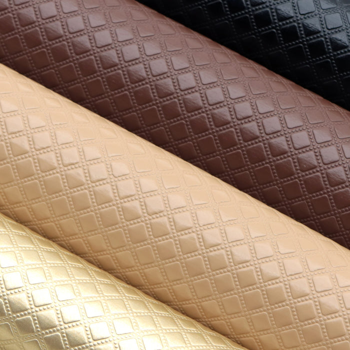 Luxurious 20*33cm Bump Texture Embossed Faux Leather Crafting Material