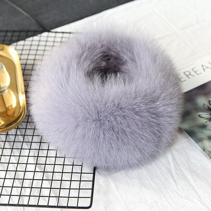Luxurious Faux Fox Fur Collar Scarf with Magnetic Closure - Stylish Winter Accessory for Women