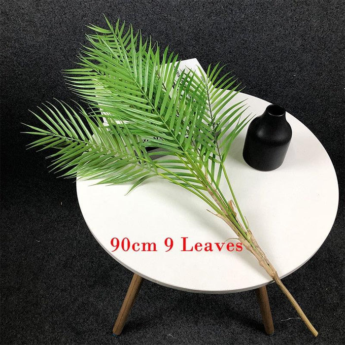 Tropical Oasis 96cm Artificial Palm Tree with Monstera Leaves - Lifelike Indoor Decor