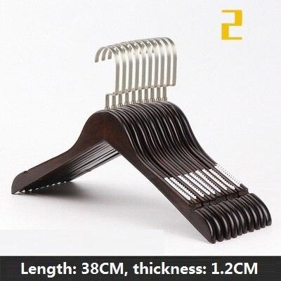 Elegant Wardrobe Enhancement: 10-Piece Premium Solid Wood Hanger Set