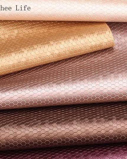 Transform Your Sewing Projects with Luxurious Honeycomb PVC Leather Fabric