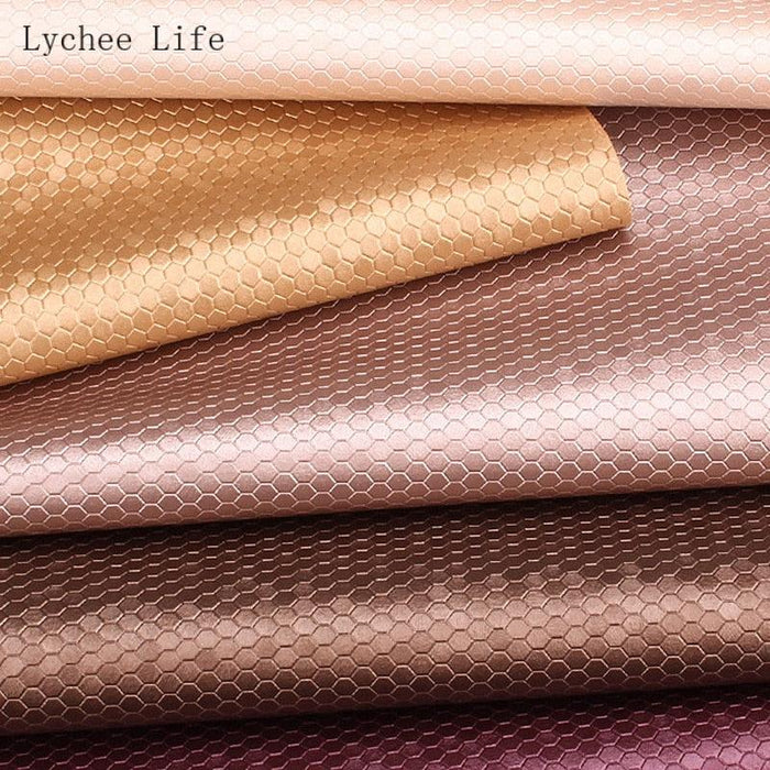 Upgrade Your DIY Crafting with Premium Honeycomb Pattern PVC Leather Fabric