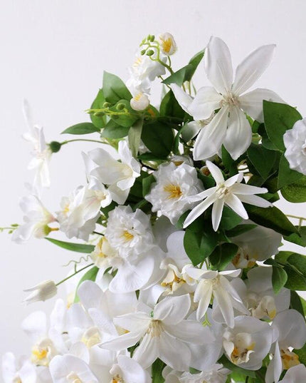 Elegant Silk White Butterfly Orchid Arrangement by JAROWN