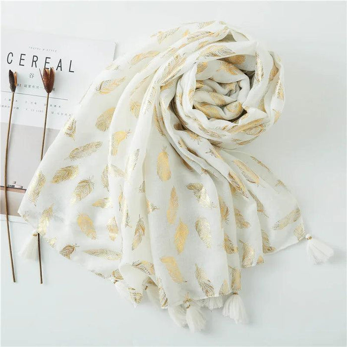 Luxurious Blue Porcelain Cashmere Blend Shawl - The Perfect Accessory for Any Occasion