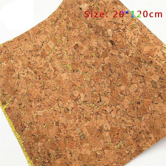 Natural Cork Leather Fabric for DIY Crafting - 20cm x 120cm