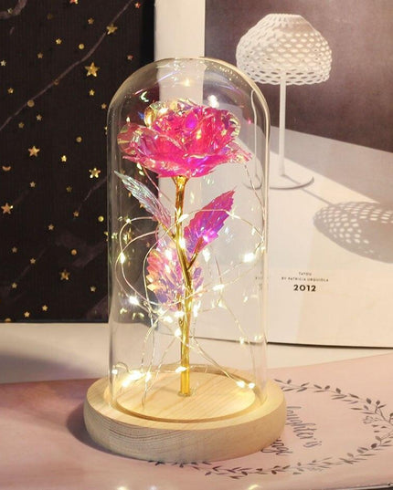 Eternal Rose LED Glass Dome for Enchanting Decor