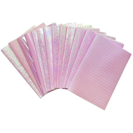 Sparkling Pink Holographic Vinyl Fabric Collection - Perfect for DIY Creations