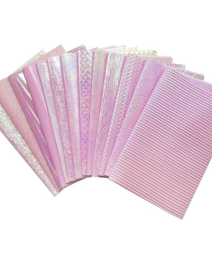 Sparkling Pink Holographic Vinyl Fabric Collection - Perfect for DIY Creations