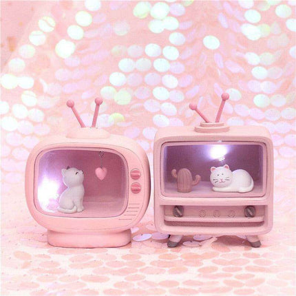 Charming Light Pink Cat Mini Lamp for a Magical Kids' Room