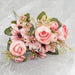 Pink Silk Rose Bouquet - Timeless Elegance for Home and Wedding Decor