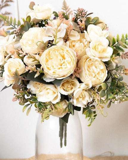 Elegant White Silk Roses - Perfect for Weddings, Autumn Decor, and Holiday Celebrations
