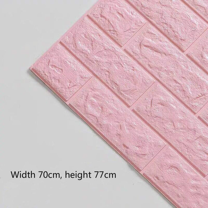 3D Brick Pattern Self-Adhesive Wallpaper - Waterproof & Easy to Apply