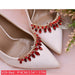 Bridal Shoe Sparkle Set with Handmade Rhinestone Buckles
