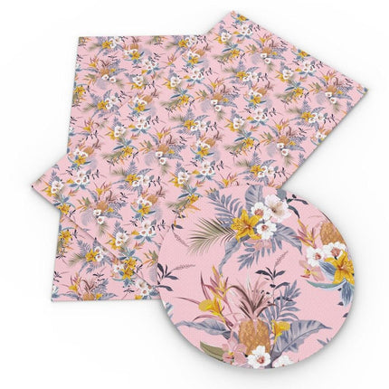 Vibrant Geometric Floral Faux Leather Craft Sheet - Elevate Your DIY Projects