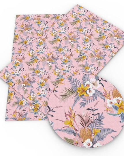 Vibrant Geometric Floral Faux Leather Craft Sheet - Elevate Your DIY Projects