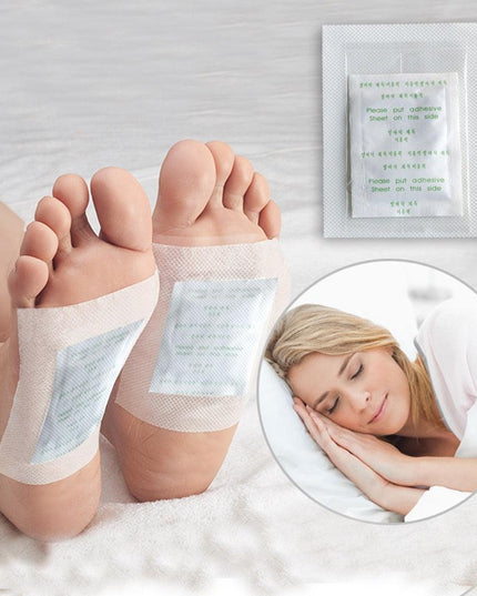 Revitalizing Bamboo Detox Foot Pads - 10-Patch Wellness Set