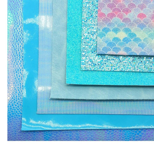 Enchanting Ocean Blue Glitter Fabric for Handcrafted Hair Accessories