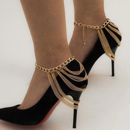 Stylish Layered High Heel Charm Anklet for Fashion Enthusiasts
