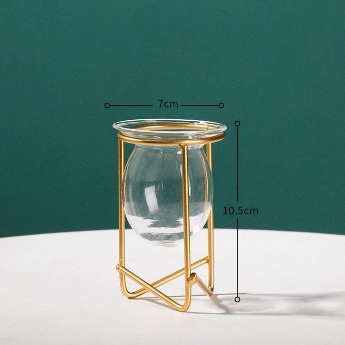 Nordic Elegance Handblown Glass Vase - Chic Decor Accent
