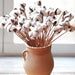 10-Piece White Cotton Flower Stems for Farmhouse Decor