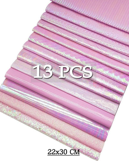 Sparkling Pink Holographic Vinyl Fabric Collection - Perfect for DIY Creations