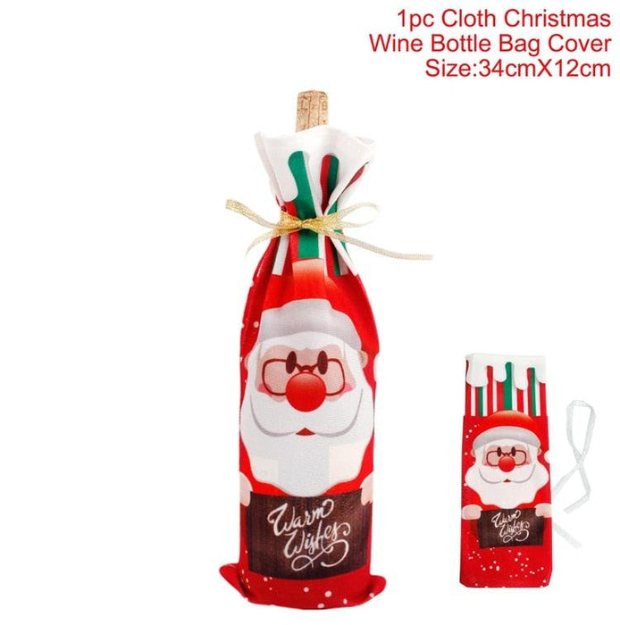 Joyful Christmas Wine Bottle Sleeve for Festive Holiday Delight