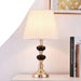 Sophisticated Metal Base Table Lamp with Fabric Shade for Elegant Home Lighting