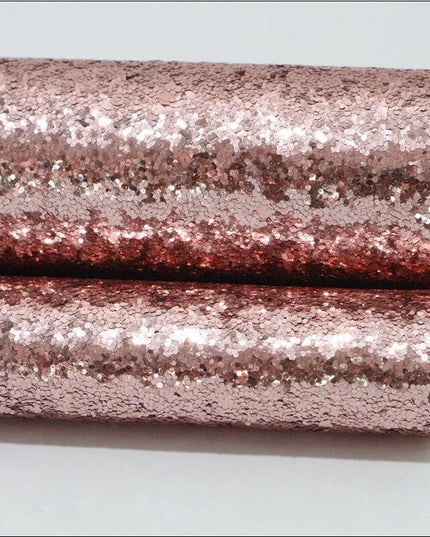 Sparkling Chunky Glitter Faux Leather Sheet - Ideal for Creative DIY Projects