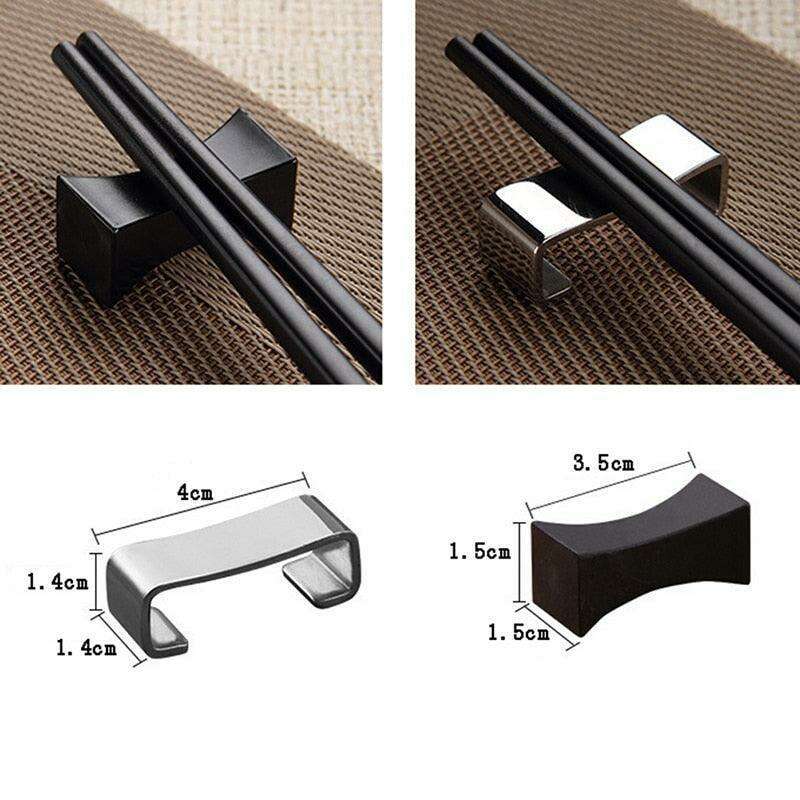 Chic Alloy Spoon Rest and Chopstick Organizer for an Elegant Dining Table