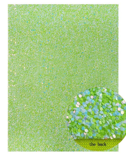 Lustrous Green Glitter Snake Skin Faux Leather Bow Crafting Kit