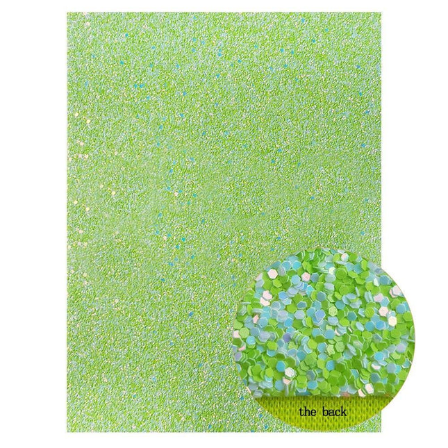 Lustrous Green Glitter Snake Skin Faux Leather Bow Crafting Kit