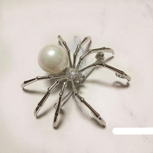 Exaggerated black white spider creative brooch men women party clothes scarf accessories pin brooches gift-0-Très Elite-White-Très Elite