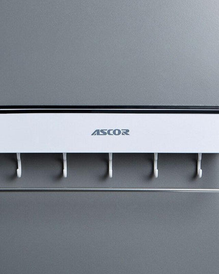 Modern Gray Bathroom Storage Rack with Towel Bar: Stylish Space-Saving Solution