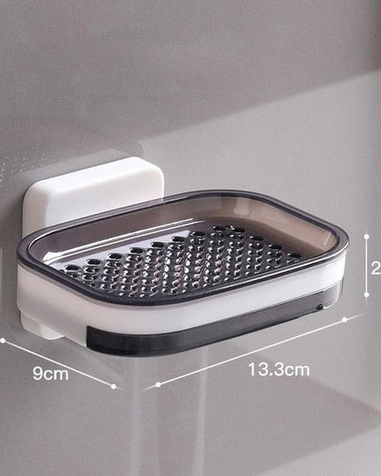 Double Layer Soap and Sponge Storage Shelf with Easy Installation and Draining Holder