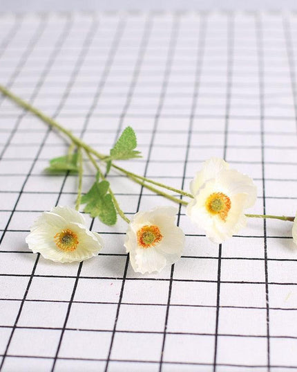 Lifelike Poppy Silk Floral Arrangement