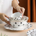 Elegant Handmade Ceramic Dinnerware Collection in Timeless Black & White