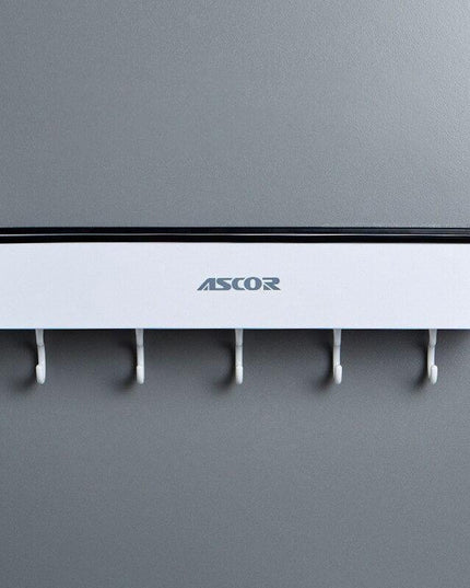 Modern Gray Bathroom Storage Rack with Towel Bar: Stylish Space-Saving Solution