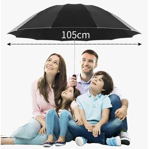 Chic 10-Rib Folding Umbrella - Durable and Elegant