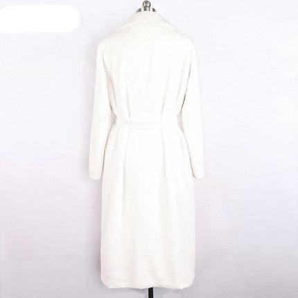 Chic Winter Luxe: Korean-Style Faux Fur Long Coat for Fashion Forward Individuals