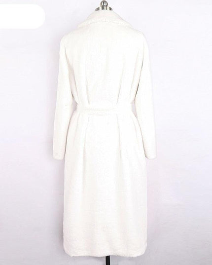 Chic Winter Luxe: Korean-Style Faux Fur Long Coat for Fashion Forward Individuals