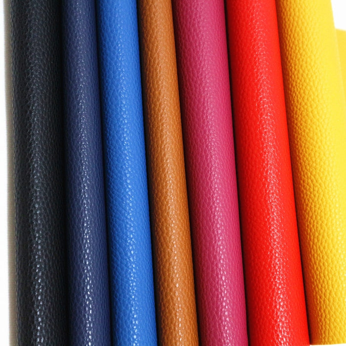 Elegant Litchi Pattern Vegan Leather Craft Sheet - A4 Size for Creative Projects