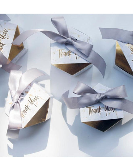Elegant Marbled Candy Favor Boxes: Chic Gifts for Memorable Celebrations