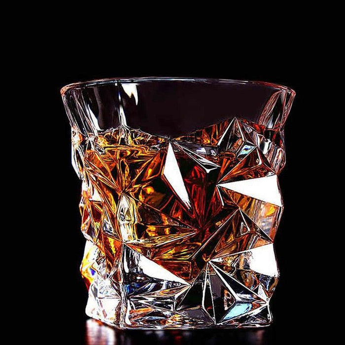 Luxury Crystal Whiskey Glasses Set - Elegant Scotch & Wine Glassware Collection