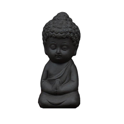 Tranquil Buddha Zen Tea Pet - Ceramic Figurine for Wealth and Blessings